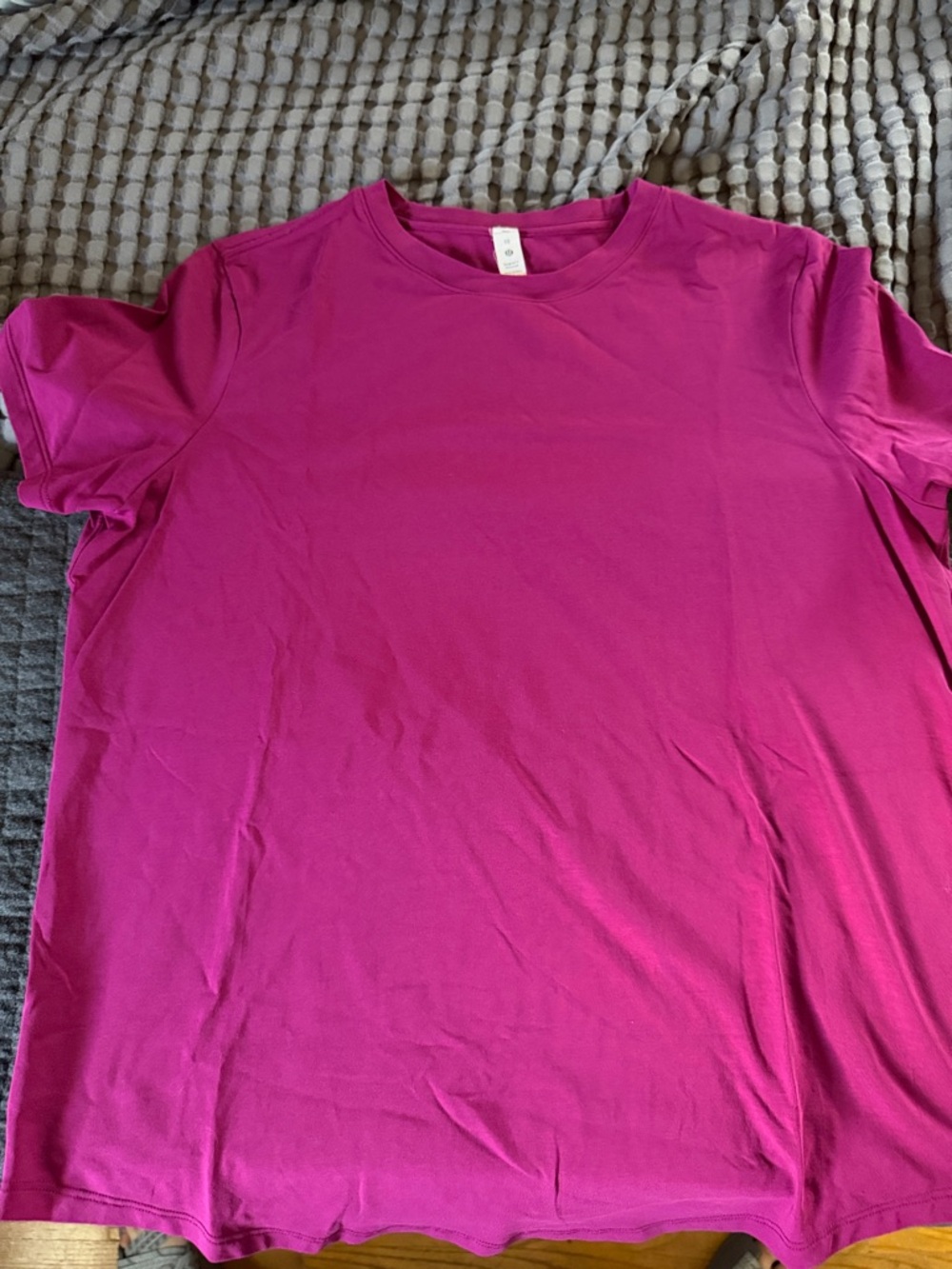 Lululemon Love Basic Crewneck T‑Shirt in Bright Magenta, size 10